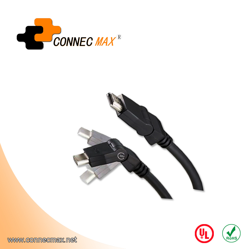 HDMI 180 Degree Male to Male Rotating Cable 