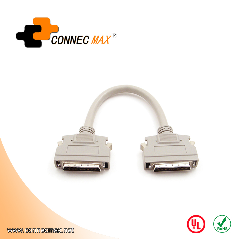 HP-DB 50pin M/M cable with Clip, Molding Type