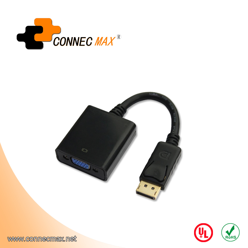 Displayport to VGA male to female adapter converter