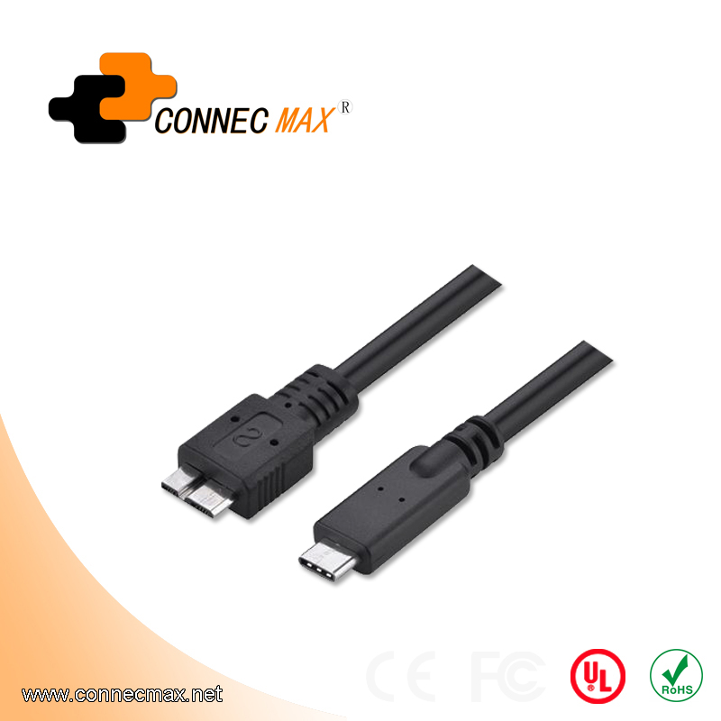 USB 3.1 type C to USB 3.0 micro B male to male cable 