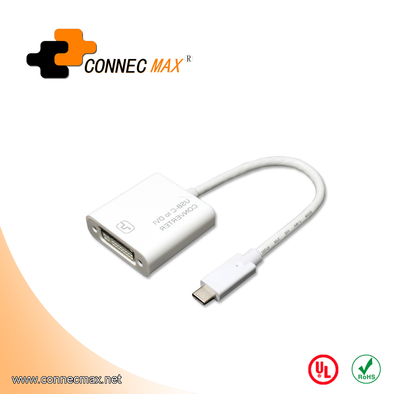 USB 3.1 type C to DVI male to female converter