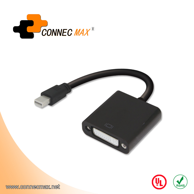 Mini displayport to DVI male to female adapter converter