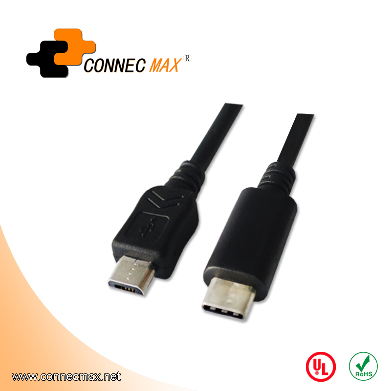 USB 3.1 type C 转USB 2.0 micro数据连接线